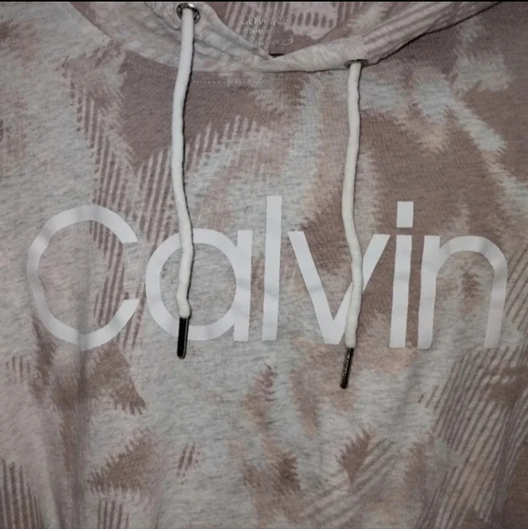 Calvin Klein Performance Stretch Blush Pink Pullover Hoodie - Picture 3 of 7